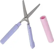 Sun-Star Stationery STICKYEL Scissors (Compact) [Violet x Pale Pink] (Japan Import)