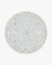 245' Round | Machine Washable Runner Rug | Kid & Pet Friendly | Indoor Rug | Verena Soft Blue Flatwoven Rug | Ruggable
