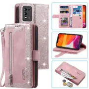 ZTE Libero 5G III Wallet Case,Leather Zipper Magnetic Flip CardFor Libero 5G III