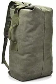N/W Military Duffel Bag Top Load Double Strap Canvas Backpack Army Travel Od
