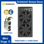 Goldshell Mini Doge III Miner Doge Coin LTC 700M/400W or 550M/260W w/ 1200W PSU