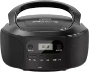 Portable CD Boombox W/ AUX Input, Battery/Type-C Operated, CD/CD-R/CD-RW Compati