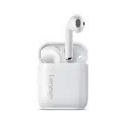 Lenovo LP40 Wireless Bluetooth 5.0 Earphones Stereo Bass Touch Control Headphone Sports Earbuds Waterproof Headset Mic (White)