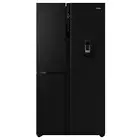 Haier 574L S+ Three Door Side by Side Fridge Non-Plumbed Water Dispenser Blac...