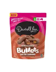 Darrell Lea Milk Chocolate Bullets Salted Caramel 200g x 12