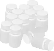HAWILLOSCH 20Pcs White Plastic Medicine Bottles Empty Refillable Pill Storage Containers with Screw Cap Durable Hdpe for Organizing Tablets and Essentials