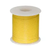 16 AWG Stranded Hook Up Wire, Yellow, 25 ft, 0.077" Dia, UL1061, 300V