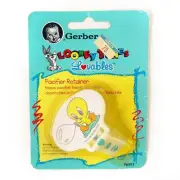 1994 Gerber Baby Looney Tunes Lovables Tweety Bird Pacifier Retainer Clip NIP