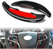 Car Steering Wheel Shift Paddles for C&adillac ATS ATS-L 2013 2014 2015 2016 2017 2018 2019 Black Car Carbon Fiber Steering Wheel Shift Paddle Shifter Extension HTEOPOEKFR