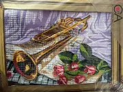 Printed needlepoint kits Tapestry Canvas 30x40 cm Rto Trumpet