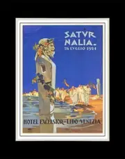 1924 Saturnalia Excelsior Hotel Lido Venice - Matted for 11x14 Frame