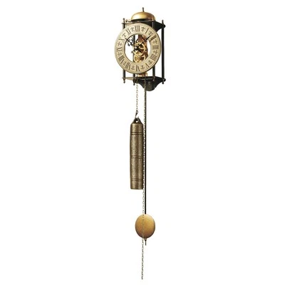 Design Toscano Templeton Regulator Wall Clock Bronze Finish 3.5"x5.5"x26"H