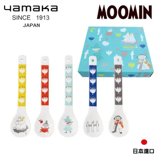 日本山加yamaka moomin嚕嚕米彩繪陶瓷湯匙禮盒5入組 (MM1000-126)