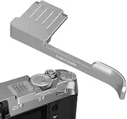 Hot Shoe Thumb Up Rest Hand Grip,Thumb Rest Up Hand Grip Aluminum Alloy | Camera Accessories Anti-Scratch Silicone Pad, Black/Silver