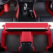 Daroori Custom Car Foot Mats - All Weather, Waterproof, Anti-Slip Personalized Car Mat Perfect for RHD Car, Truck, SUV (Red+Black Beige)