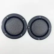 Pair 2" Speaker Cover For Car Audio DJ PA Speaker Mat Black ABS Frame Metal Mesh