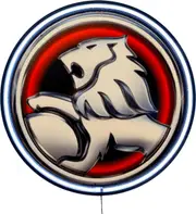 LARGE Holden Red Lion Bar Garage Wall Light Sign White Neon