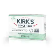 KIRKS NATURAL Original Coco Castile Soap with Aloe Vera, Case of 18