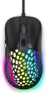 US Ultralight Wired Gaming Mouse With Honeycomb Shell RGB Backlit 6400DPI USB