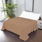TREND BEDDING MART TBM 1PC Solid Flat Sheet Smooth Touch Hotel Quality 100% E...
