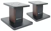 (2) 8” Dark Wood Bookshelf Speaker Stands For Polk Audio S20 Bookshelf Speakers