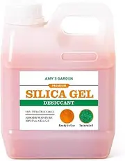 Orange Indicating Silica Gel Beads 2 LBS Reusable Silica Desiccant Beads Drying Silica Silica Gel for for 3D printer, Camera,Electronic,Books,Documents,Clothes,Painting,Jewelry
