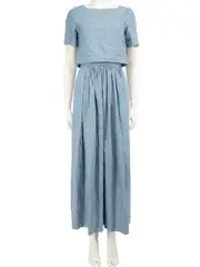 Light Blue Front Cut Out Dress