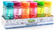Big Bubble Bottle 12 Pack - 4Oz Blow Bubbles Solution, Assorted Colors, Summer T