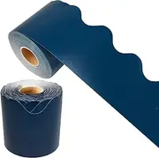 69 Feet Scalloped Bulletin Board Borders，Holiday Decoration for School，Scalloped Borders Classroom Bulletin，for Classroom Décor, Bulletin Board Trim Doors Decoration Strips（Navy Blue）