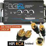 AudioControl LC2i Line-Output Converter AccuBASS Subwoofer + 2x Dual RCA 6 FT