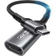 JSAUX USB C to HDMI Adapter, 4K Type C to HDMI Female Adapter [Thunderbolt 3/4 Compatible] HDMI to USBC Adapter for iPhone 16/15/Pro/Max/Plus MacBook Dell XPS TV Surface Samsung S24 S23 S22 Ultra