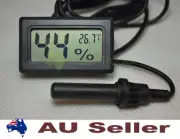 Digital Thermometer & Hygrometer Hygro-temperature Probe for Reptiles Incubators