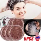 5PCS Cover Grey Bar Shampoo Soap Natural Polygonum Essences Hair Darkening Soap