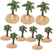10pcs Miniature Coconut Tree Ornament Sand Box Resin Decoration for Micro Landscape for Desktop Living Bedroom Decor Durable and Charming Beach Props