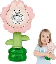 Bubble Blower Toy - Electric Flower Shaped Bobble Machine - Summer Outdoor Garden Bubble Maker with Lights for Toddler Boys Girls Children