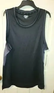 And1 Muscle Top Sleeveless Mesh Jersey Tank Top Basketball Black Gray Men L NWT
