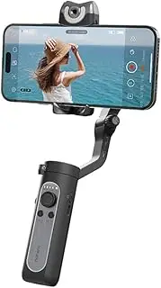 LAPOOH V2S Portable 3-Axis Smartphone Gimbal Stabilizer AI Smart Tracking Phone Vlog Gimbal Anti-Shake Gesture Control Built-in LED Fill Light Battery 280g Max. Payload with Mini Tripod