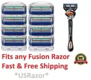 8 Gillette Fusion Razor Blades Cartridges Refills Proglide Flexball Handle 4 8