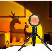 Sunset Lamp, Sunset Lamp with Tripod - 360 Rotation USB Sunset Light,Sunset Projection Lamp LED Halo Lamp for Decoration Bedroom Living Room Wedding