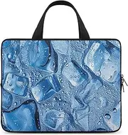 [FHPCE] Laptop Shoulder Bag Laptop Bag Computer Bag Ice Cube Pattern Messenger Bag for Unisex, Ice Cube Pattern, 10inch