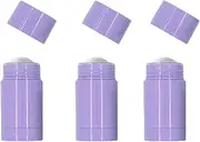 3PCS 40ml Twist up Deodorant Tube Empty Deodorant Sticks Round Deodorant Containers Deodorant Bottles Bulk Lip Balm Tubes Purple