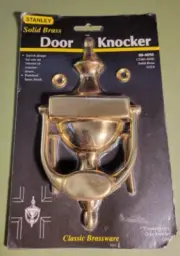 Stanley 7.25" Solid Brass Door Knocker New Sealed package