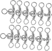 GLEAVI Sea Fishing Swivels 20pcs Split Ring Fishing Swivels High Strength Tackle Terminal Tackle for Saltwater