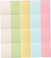 ERINGOGO 100 Sheets Lined Refill Paper Color Variety Punched Design for Refillable Notebooks and Planners and Versatile Loose Leaf Inserts for Enhanced Organization