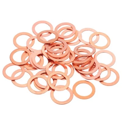 40Pcs M14 Flat Copper Washers 14x20x1mm Copper Flat Sealing Ring Washers