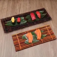 在飛比找ETMall東森購物網優惠-竹排日式烤肉海鮮道具擺盤裝飾