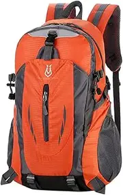 Blelsa 40L Large Mountaineering Backpack Breathable Shoulders Bag for Men and Women Orange