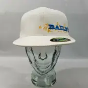 NWT Bailey Scrolls With Embroidery 210 Fitted by Flexfit White Baseball Hat