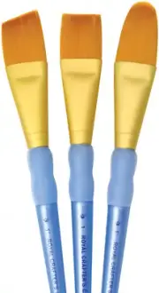 Crafter's Choice Golden Taklon Large Brush Set 3/Pkg