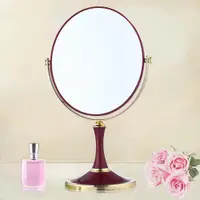 在飛比找ETMall東森購物網優惠-【幸福揚邑】歐式時尚8吋超大梳妝美容化妝放大雙面桌鏡橢圓鏡 